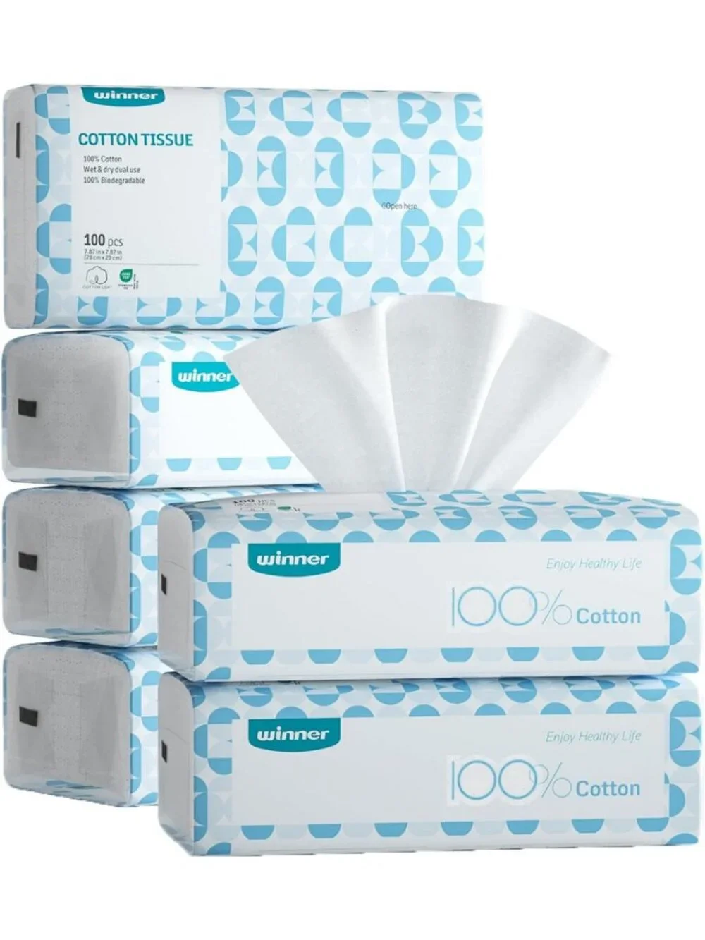600 Count Disposable Face Towels - Soft 100% Cotton, Perfect for Spa & Travel